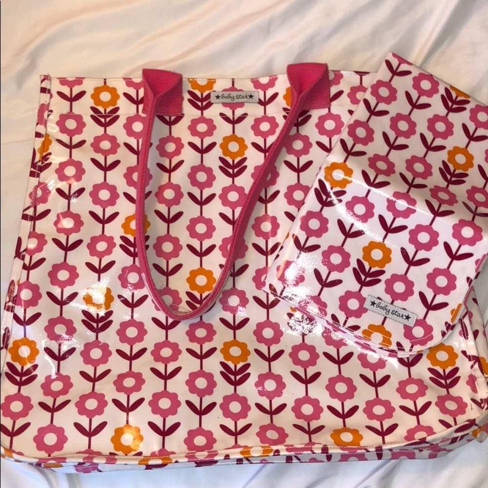 Diaper bag with flowers. Brand new.